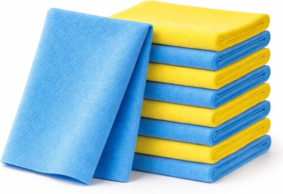 Kit 10 Panos de Microfibra 30x30cm Profissional – Alta Absorção, Não Risca, Limpeza Automotiva, Vidros e Casa