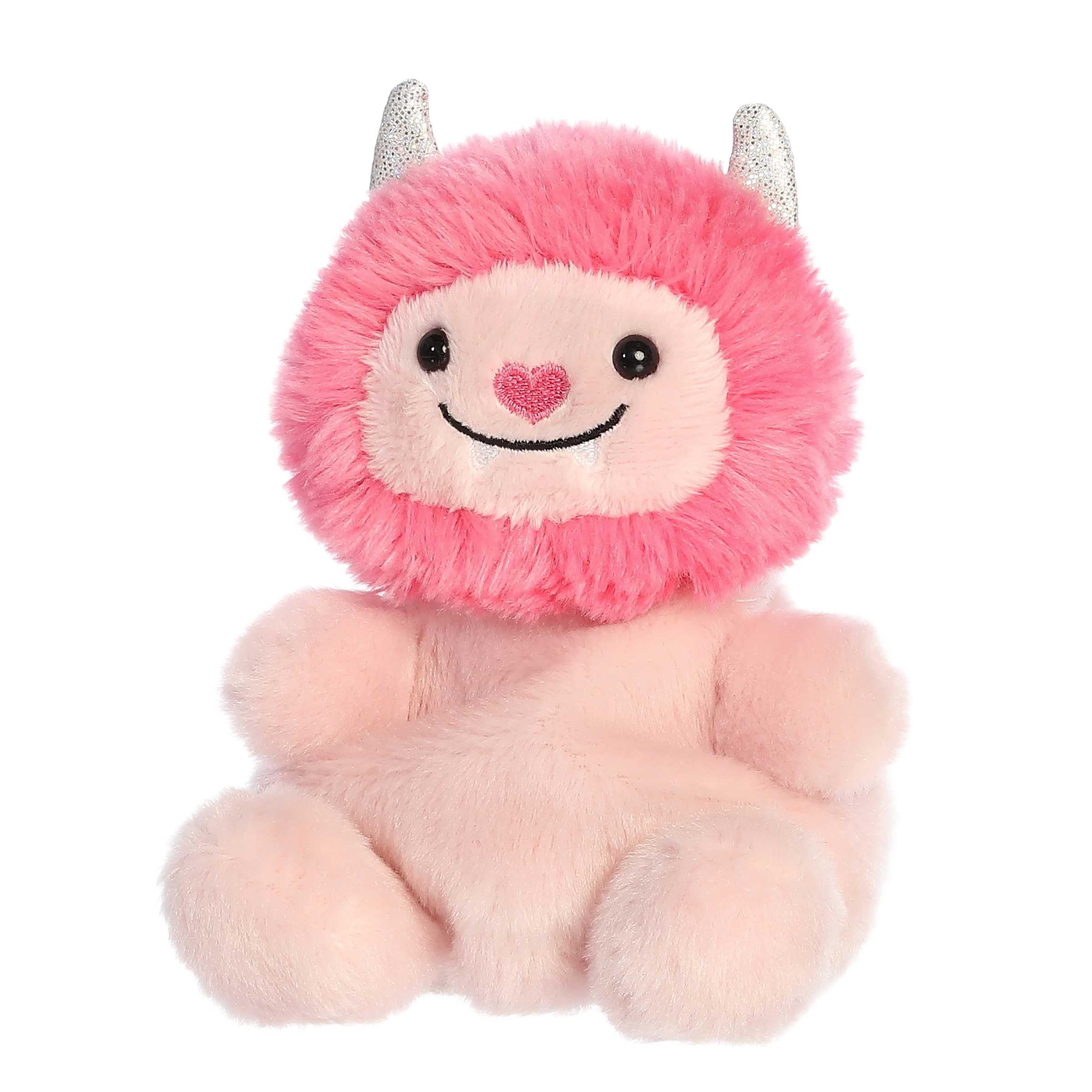 Aurora® Adorable Palm Pals™ Susan Love Monster™ Animal de peluche, juego de bolsillo, diversión coleccionable, rosa, 5 pulgadas