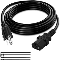 Vista 1 de Elecan Cable de alimentación de repuesto de 3 clavijas de 50 pies, cable de alimentación flexible y duradero a prueba de calor para dispositivos CA