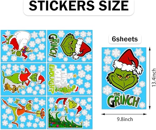 Miniatura 3 de Adhesivos de Navidad para ventana, decoración de ventana de Navidad, calcomanías de ventana de Navidad, calcomanías de ventana de Navidad, hogar,