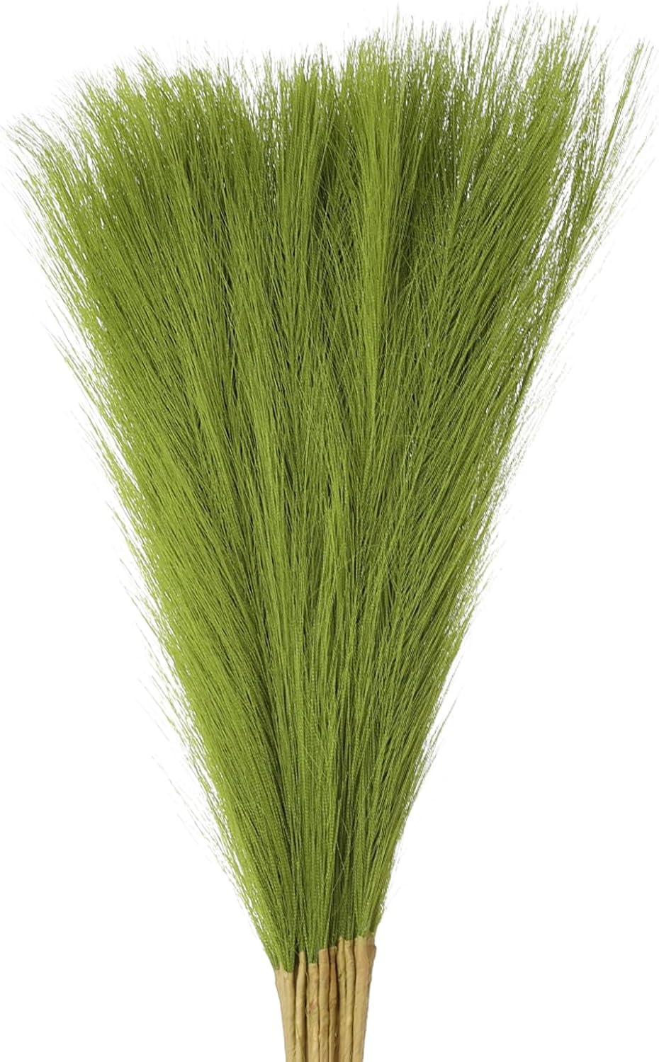 MECCANIXITY 12Pcs Faux Pampas Grass,21"/55cm Fluffy Fake Pampas Grass Decor Tall Artificial Pampas Grass for Living Room Party Wall Vase Wedding Decoration,Yellow