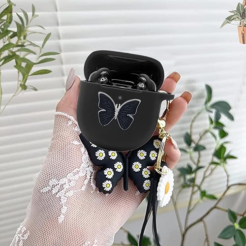 Miniatura 2 de Funda para auriculares Bose QuietComfort II 2022, lindo dije de mariposa de dibujos animados de silicona suave para mujeres, niñas y hombres,