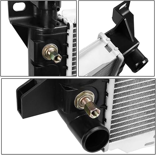 Miniatura 32 de DNA Motoring OEM-RA-1452 Radiador de núcleo de aluminio de 1 fila estilo OE compatible con 85-96 F150 / F250 / F350 MT/AT, 27-1/2 pulgadas de ancho