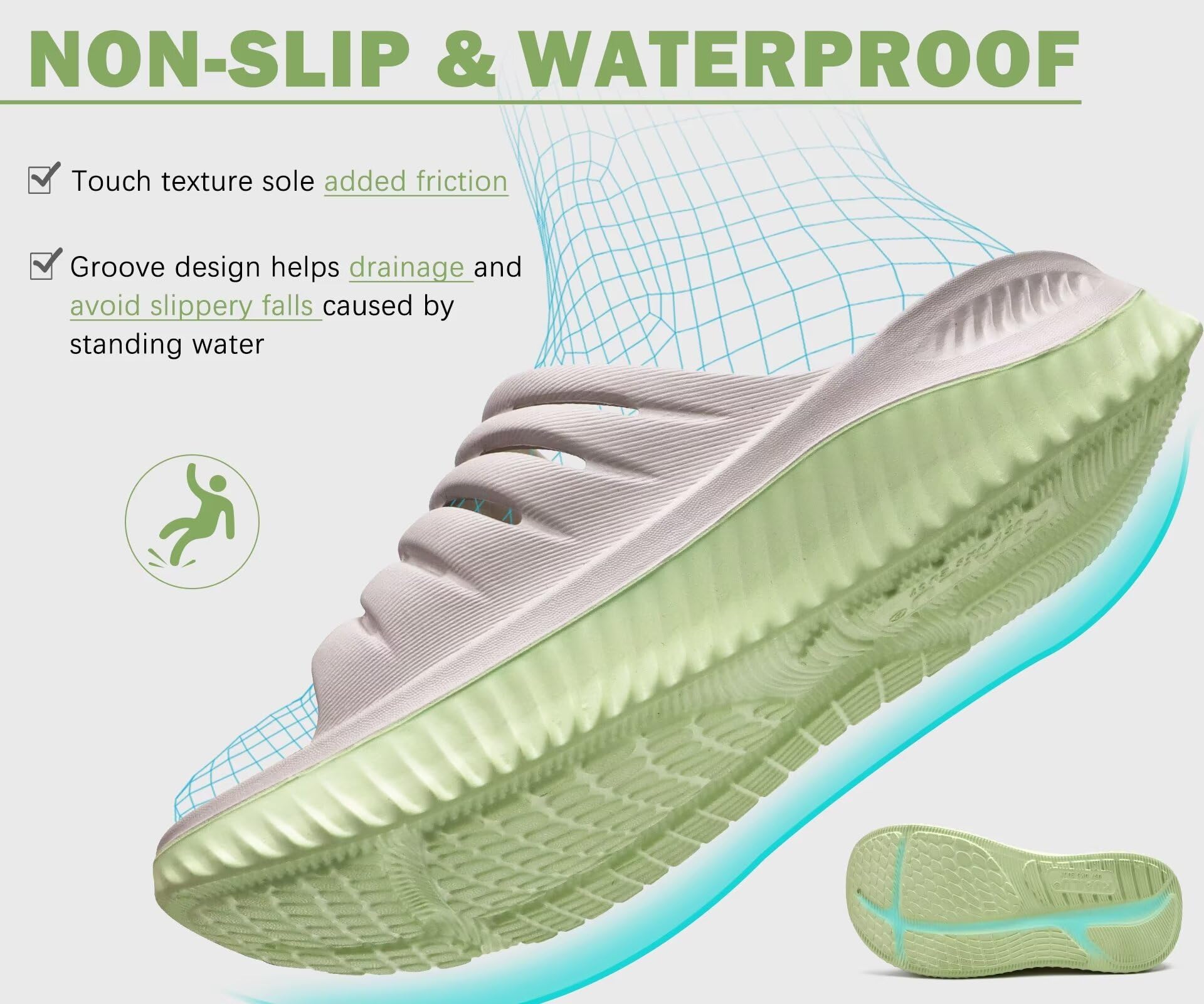 KuaiLu Recovery Sandalen Damen mit Bequeme Plantarfasziitis Frauen Leicht Sport Schlappen Orthopädische Reduziert die Belastung von Füße, Gelenken für Rücken