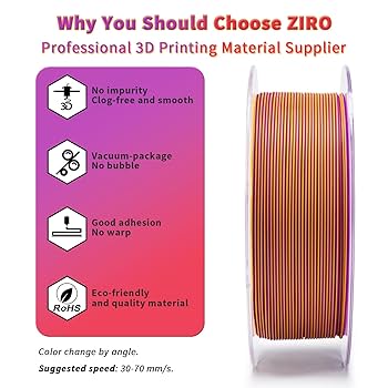 Amazon.com: ZIRO PLA Filament 1.75mm, Matte Multicolors 3D