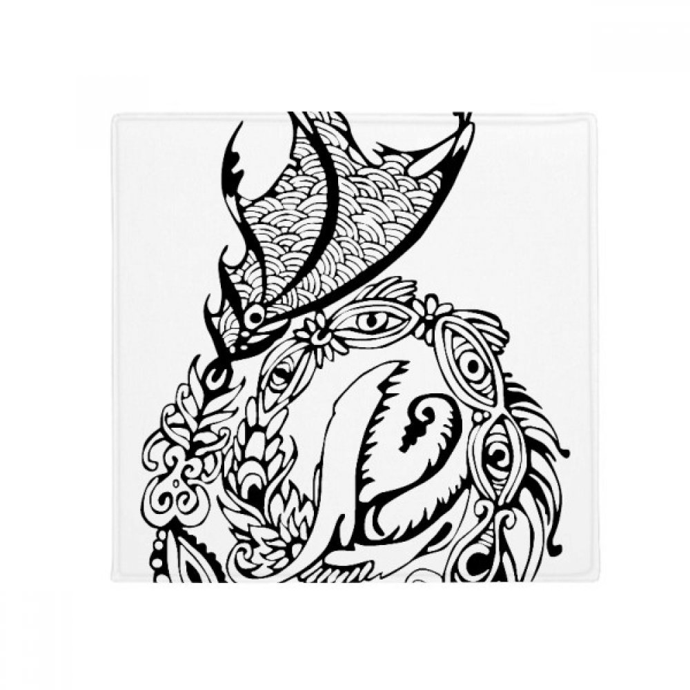 Tapis dragon chinois traditionnel rond anti-dérapant 60x60 pour entrée et salon