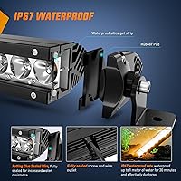 Vista 4 de Nilight - Barra de luz LED ámbar de 104 cm, 200 W, superdelgada, combo de haz reflector y puntual, 19000 lm, 3D, luces de conducción, antiniebla