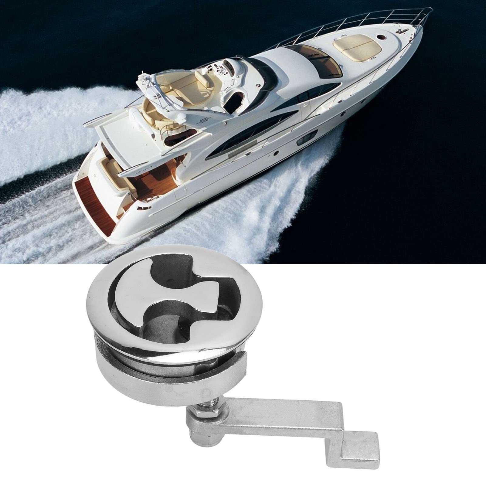 Fermo Serratura Per Barche In Acciaio Inox 316 - Chiavistello Scorrevole Per Porte E Finestre Marine, 110mm - Foto 2