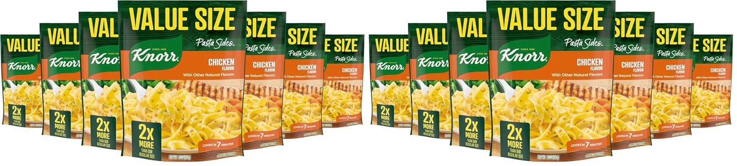 Knorr Pasta Sides For a Delicious Easy Pasta Meal Chicken Fettuccine No Artificial Flavors Or Preservatives 8.6 oz, 7 Count (Pack of 2)