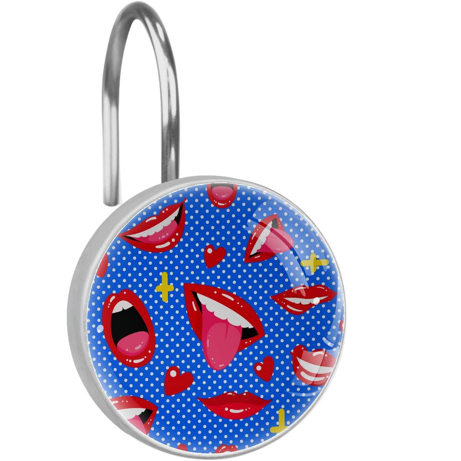 Rideau de douche crochets rigolos lot de 12 anneaux inox pour une salle de bain joyeuse