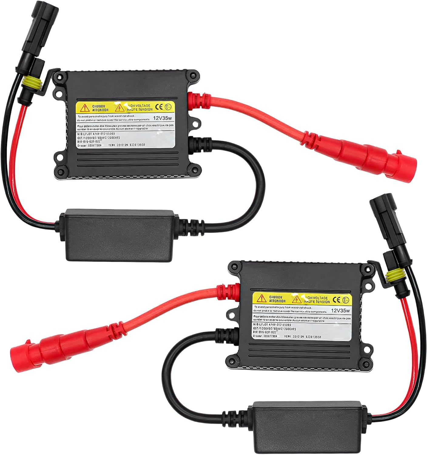 2 PCS DC 12V 35W Ultrathin HID Ballast, Ultra Slim Xenon Headlight Stabilizer HID Ballast Replacement, Xenon Lamp Ballasts for H1 H3 H4 H7 H11 H13 9005 9006 9007 5202 880 (35W)