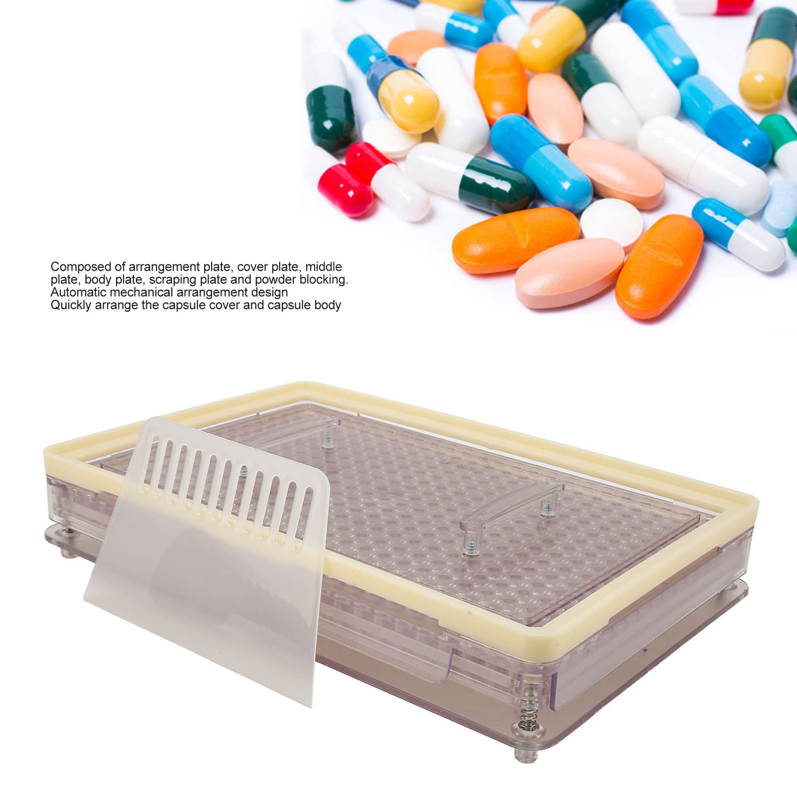 Größe 0 leere Kapselfüllplatte Kapselfüllplatte mit Löchern Kapselfüller Capsule Filler Kapselhalter Leerkapseln Kapselfüllmaschine Kapselautomat Kapselfüllhilfe leere Ge