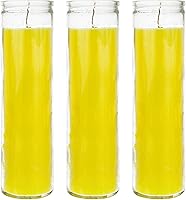 Vista 16 de MEGA CANDLES 1 unidad Velas de oración devocional en contenedor de vidrio sin aroma, naranja, duración de 7 días, cera de calidad premium, 2