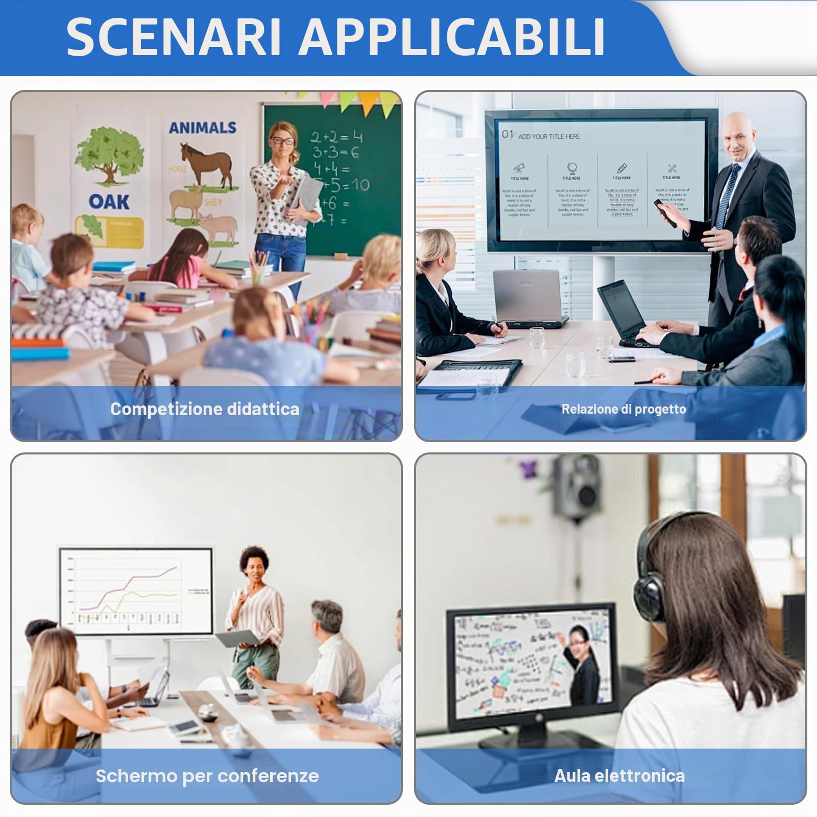 Presenter con puntatore laser, telecomando di presentazione con puntatore estensibile, PowerPoint telecomando, puntatore per presentazioni, puntatore laser, presentazione, per aula aula, aula, ufficio