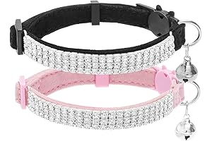 Soft Velvet Cat Collar with Rhinestone Bling