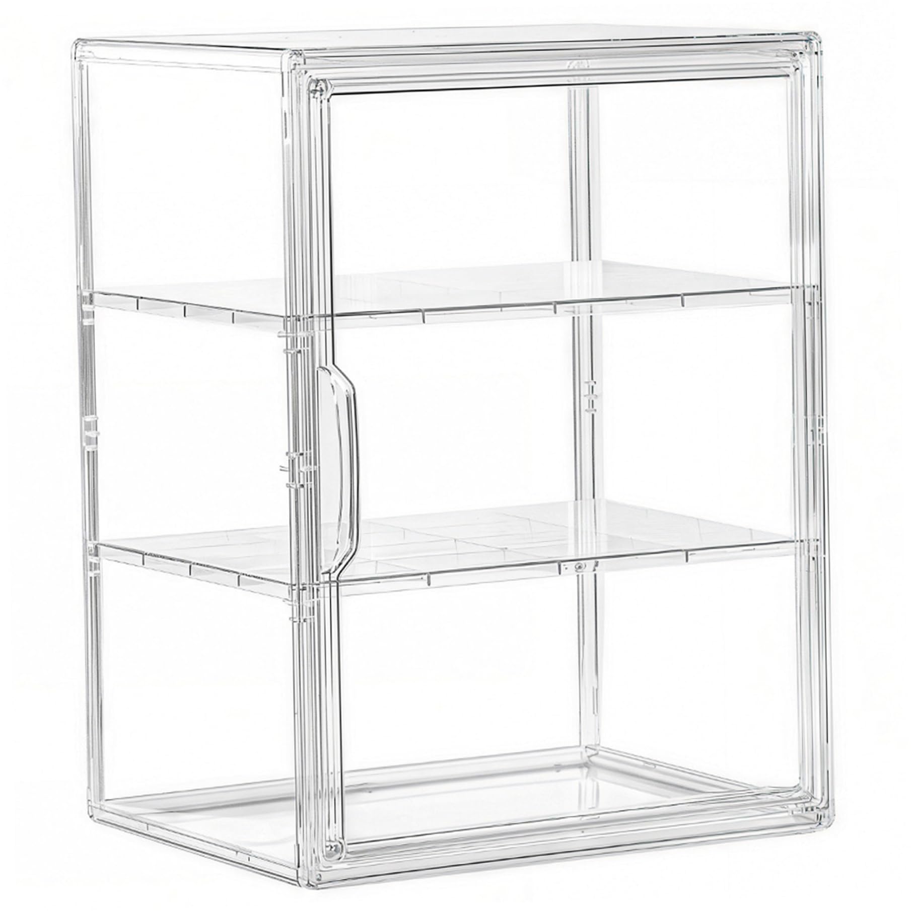 Ameble Clear Pastry Display Case, Bread Box, Bakery Display Case For Kitchen Countertop, Cookie Stand With 2 Removable Dividers For Kitchen Bakeries, 16X12x10in Pastry, Bakery Cas