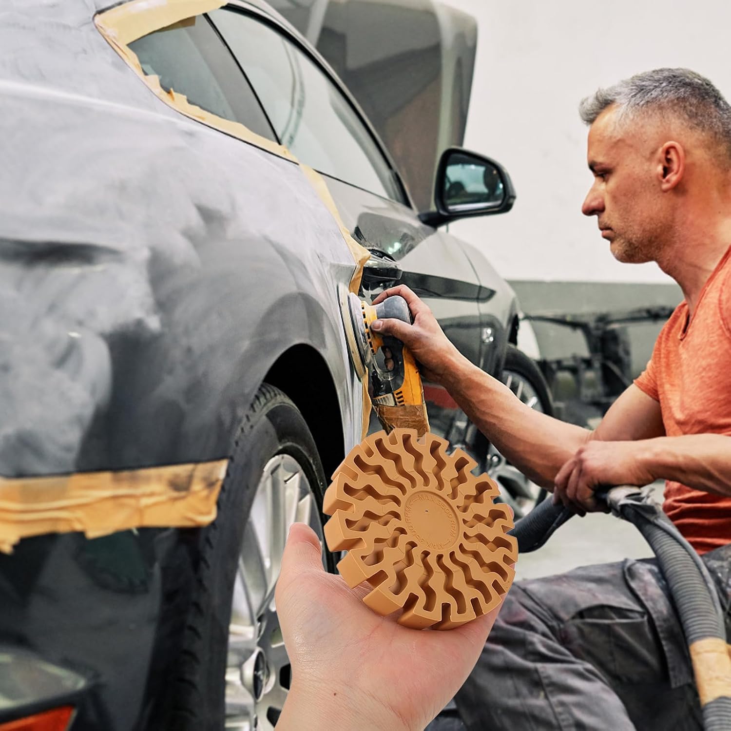 VICASKY Gear Style Rubber Eraser Wheel for Drill, Decal Remover