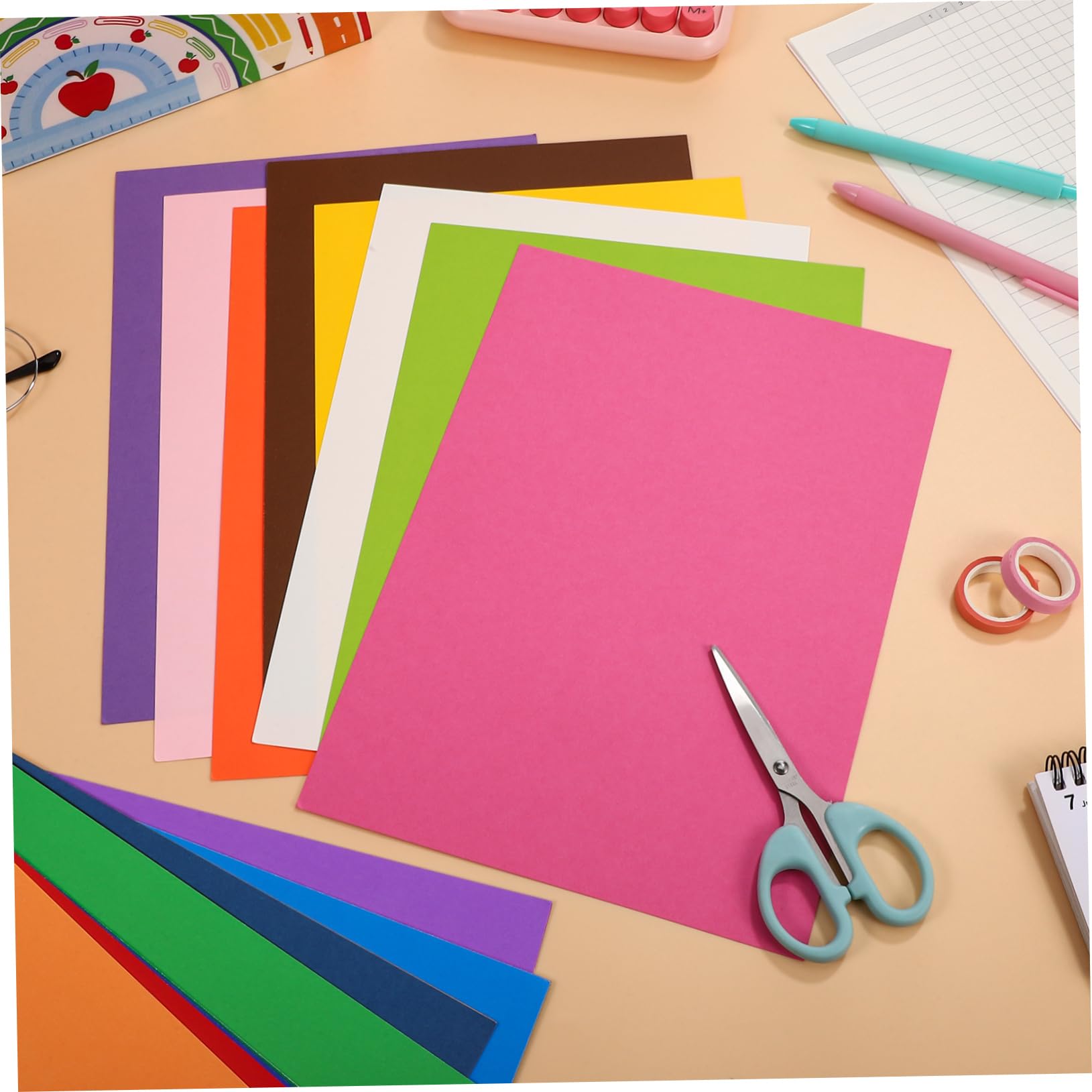 Artibetter 60fogli Cartoncino Colorato Cartoncini Robusti Carta per Origami e Lavoretti Sicura e Versatile per Creazioni Artistiche