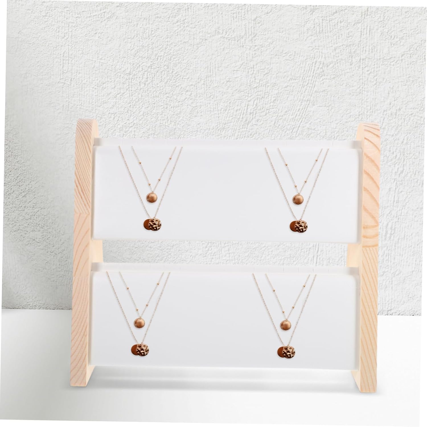 BESTYASH Solid Wood Necklace Display Stand Large Capacity Hook Pendant Organizer Jewelry Holder for Home Decor and Exhibition