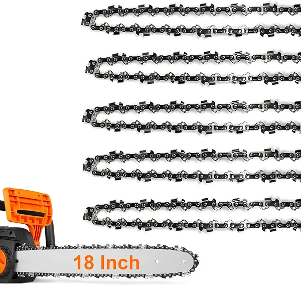 5Pack 18 Inch Chainsaw Chain 62 Drive Links 3/8" LP Pitch .050" Gauge Fits Poulan Pro 18 Inch Chainsaw Chain, Oregon, Echo, EGO AC1800, Craftsman, McCulloch, Remington, Kobalt and more
