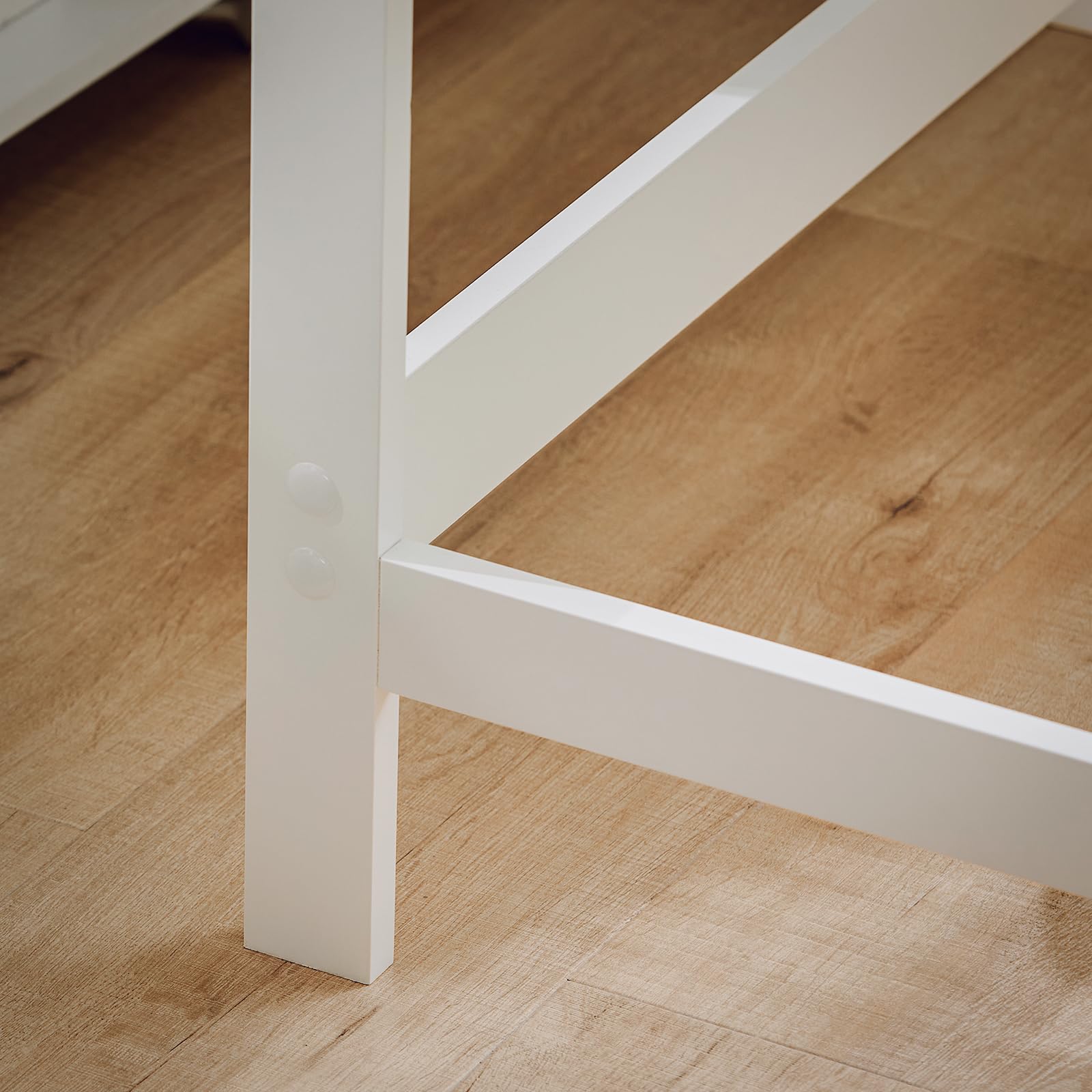 SoBuy Mesa de Escritorio, Mesa de Ordenador con un Estante,Color Blanco, L 125 x H 80 cm,FWT41-WN,ES