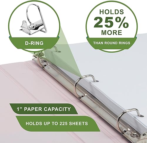 Vista 42 de Samsill - Carpeta de anillos redondos de 3 pulgadas, respetuosa con el medio ambiente, con certificado USDA Biobased, colección de moda, paquete