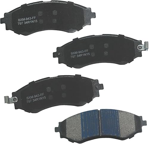 Vista 174 de Bendix Premium SBM8 - Pastillas de freno semimetálicas Premium para modelos seleccionados Buick Special, Camaro, Corvette, Phaeton, Olds F85, Vista