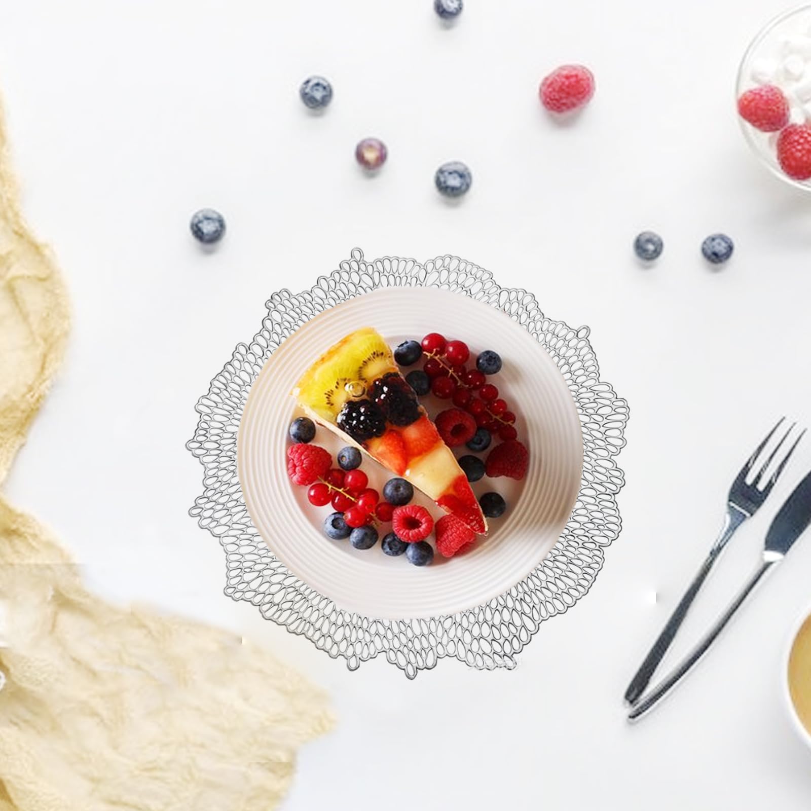 Set De Table - HOMESCAPES - Spirale - Lot De 4 - Jute Naturel - 40 Cm De Diamètre - Maison