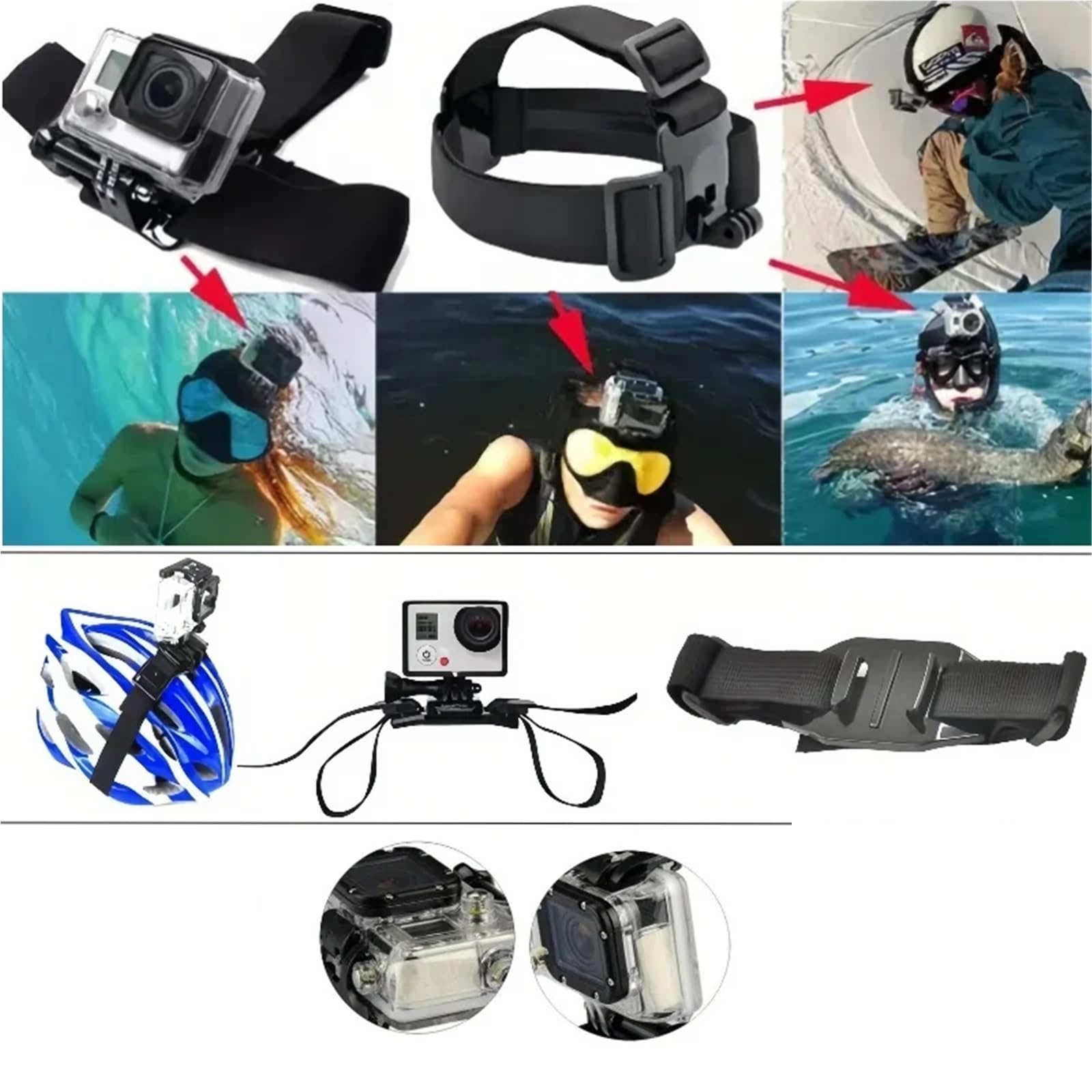Compatible con GoPro e Insta360. Kit de Accesorios for cámaras de acción 50 en 1 for múltiples Modelos.