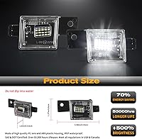 Vista 3 de Gempro Luz LED para matrícula, montaje de lámpara trasera para Chevy Silverado GMC Sierra 1500 2500HD 3500HD 2014-2023, 6000K blanco
