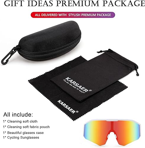 Miniatura 5 de Karsaer Gafas de sol deportivas para ciclismo, visera, sombras frescas, para jóvenes, béisbol, sóftbol, gafas de sol para niños y niñas de 8 a 14