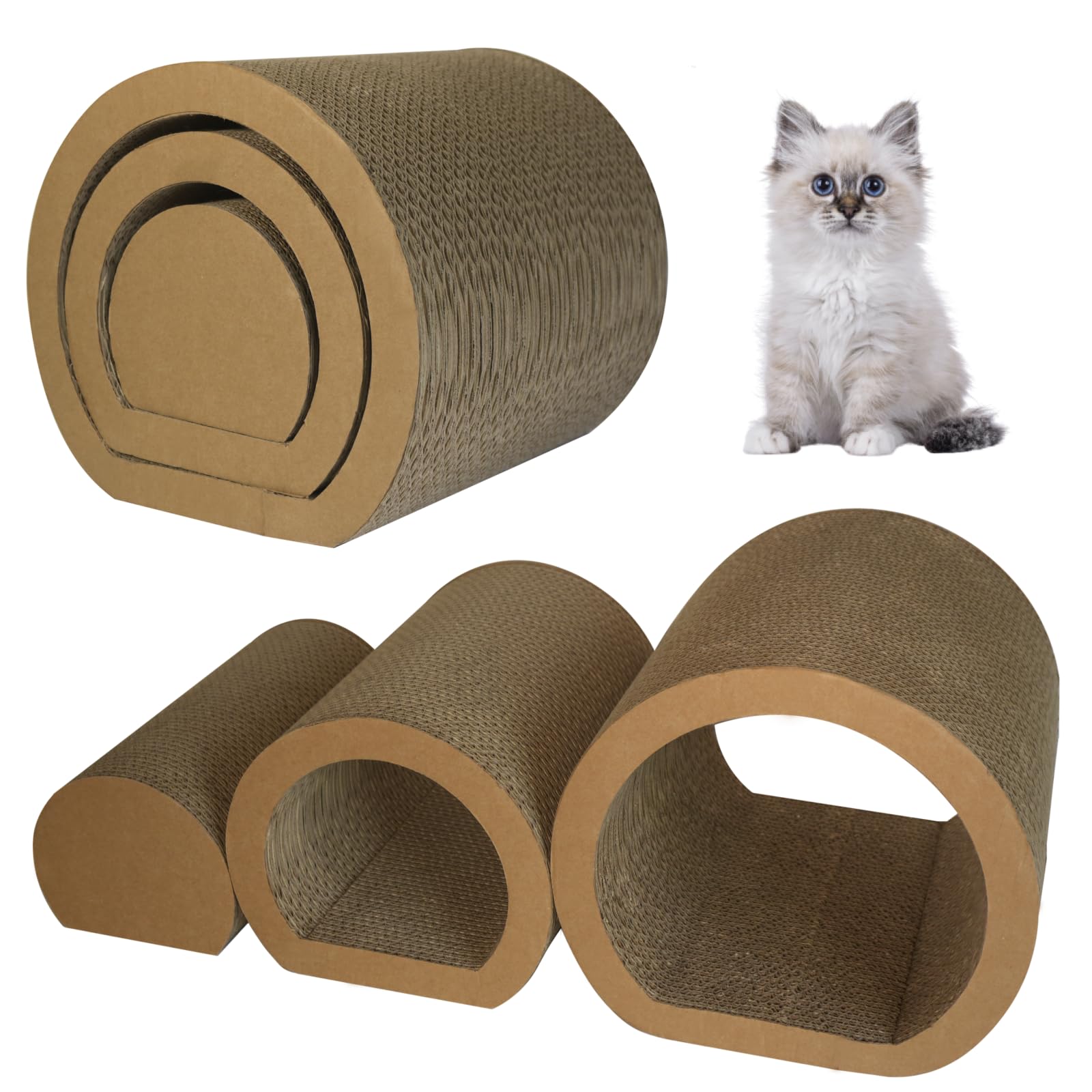 Amazon.co.jp: プレミアム猫トンネル 大型 おしゃれ 折りたたみ