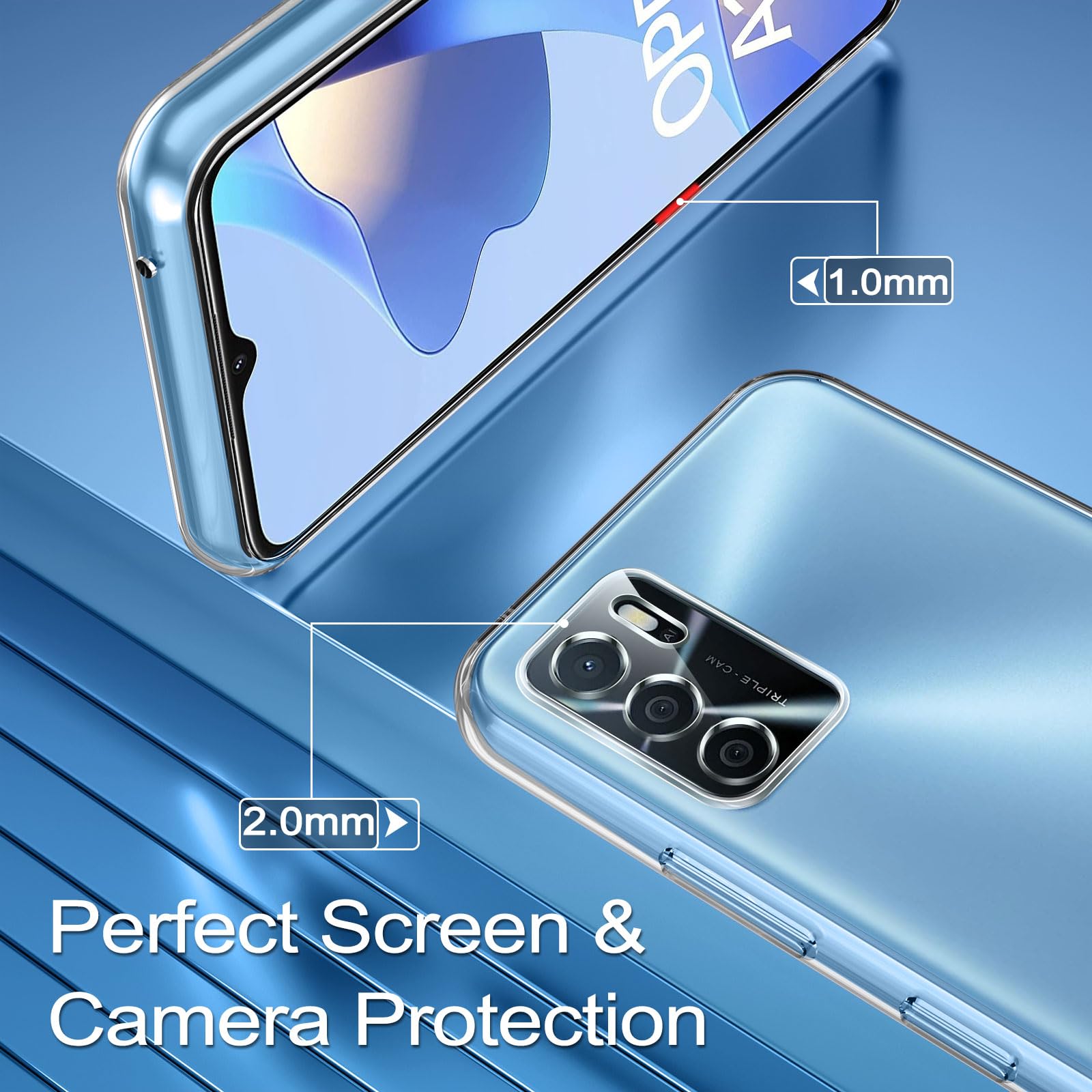 Custodia per Oppo A16 / A16S / A54S - Modelli marmorizzati + vetro temperato