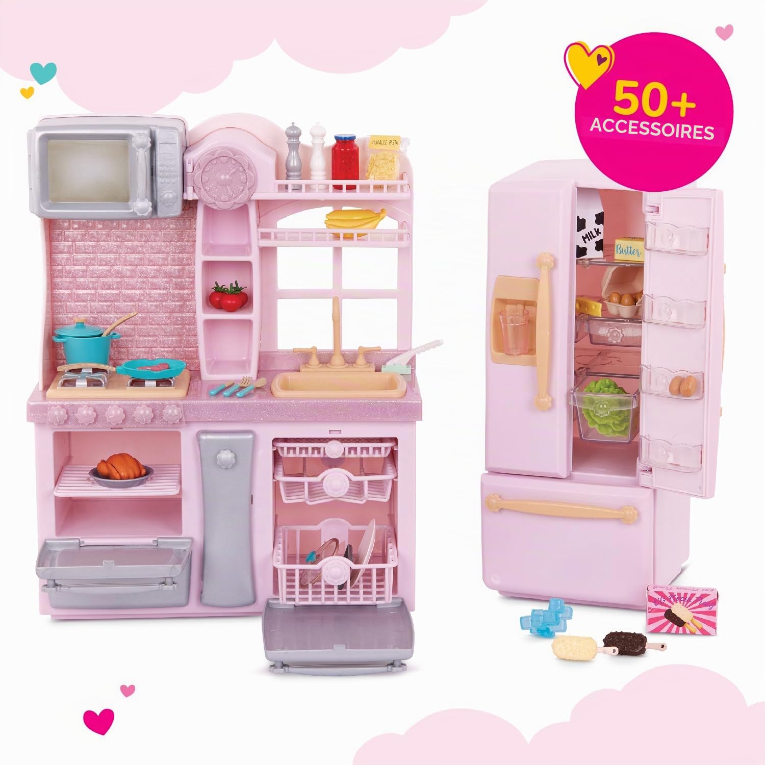 KIMISS Réfrigérateur de maison de poupée 1:12 Dollhouse Miniature Frigo Simulation Dollhouse
