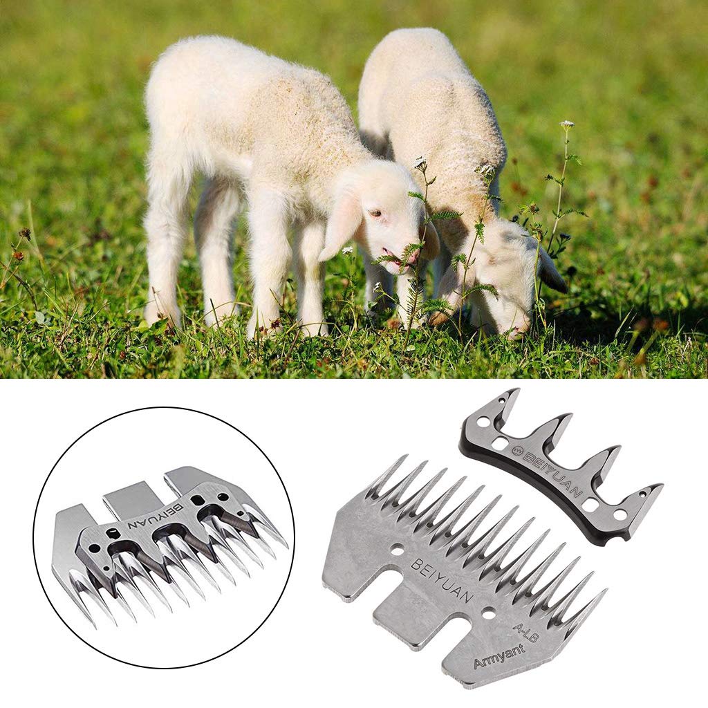 Tijeras de Lana para Oveja de Acero Inoxidable de Tijeras, Punta 13 Tooth Universal, Cuchillas para Cabra Shearing