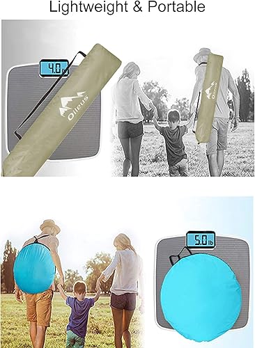 Miniatura 7 de Oileus - Tienda de campaña de playa XL para 4 personas, tienda de campaña portátil instantánea para playa con bolsa de transporte, estacas, 6 bolsas