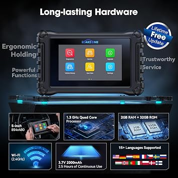 4 Systems OBD2 Scanner, UR600 ABS SRS Engine Transmission Car Code Reader with 49 Services Bidirectional Test of 4 Systems, Battery Test Live Data Diagnostic Scan Tools Lifetime Free Upgrade