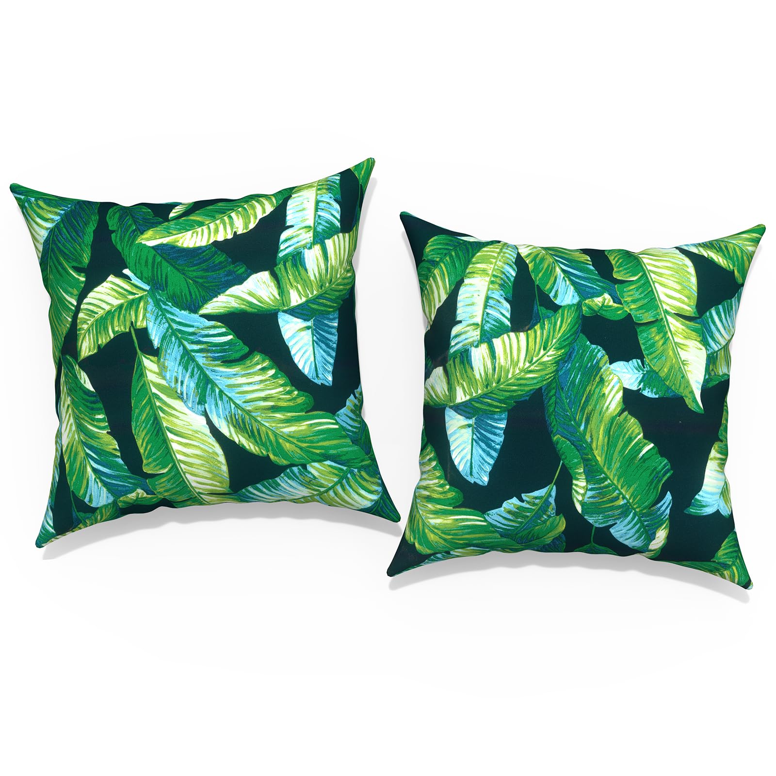 TWLEAR Outdoor Throw Pillow Covers 16x16 Inch, Square Patio Pillow Cases Pack of 2, Modern Decorative Back Cushion Covers for Patio Furniture Garden