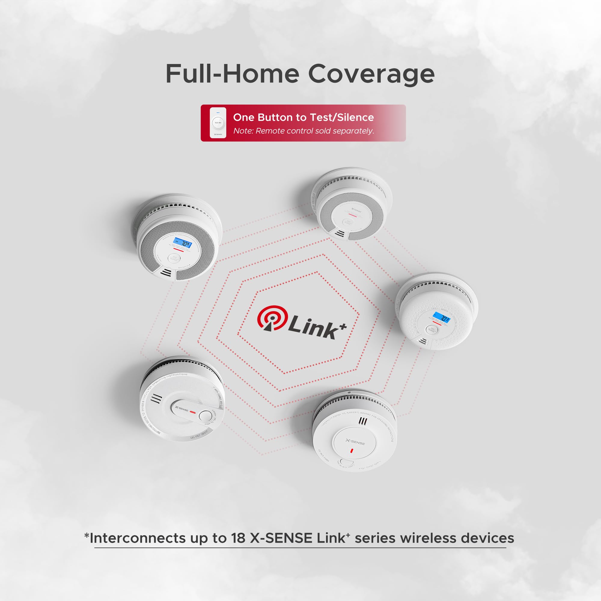 X-Sense Interconnected Smoke and CO Detector, SC07-W, 3-Pack | 10