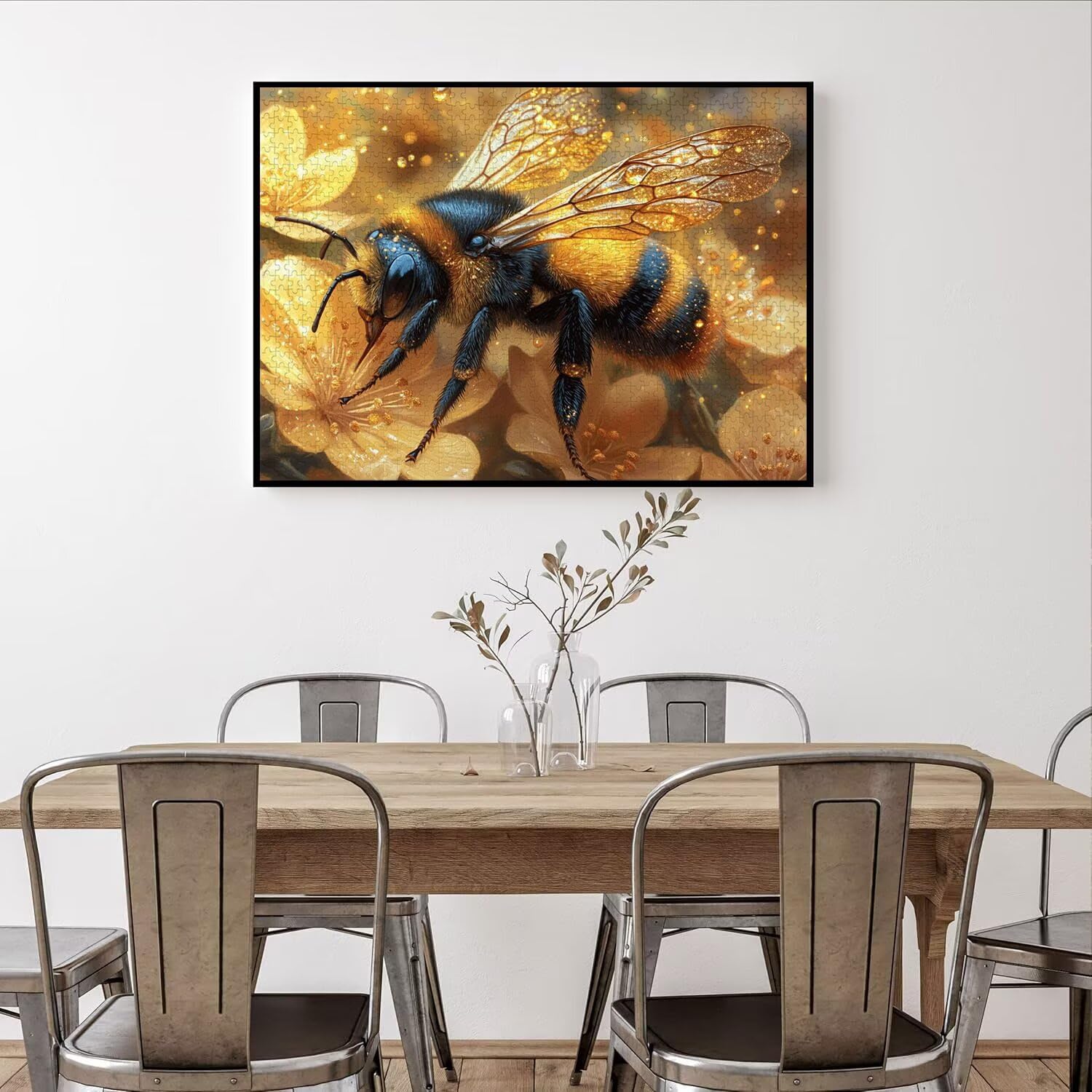 1500 sztuk puzzli dla dorosłych Bee Challenging Puzzle Games, n-590 | Puzzle dla dorosłych roślina, wskazówki z literami z tyłu, ciasne dopasowanie puzzli, rodzinne zajęcia wewnętrzne