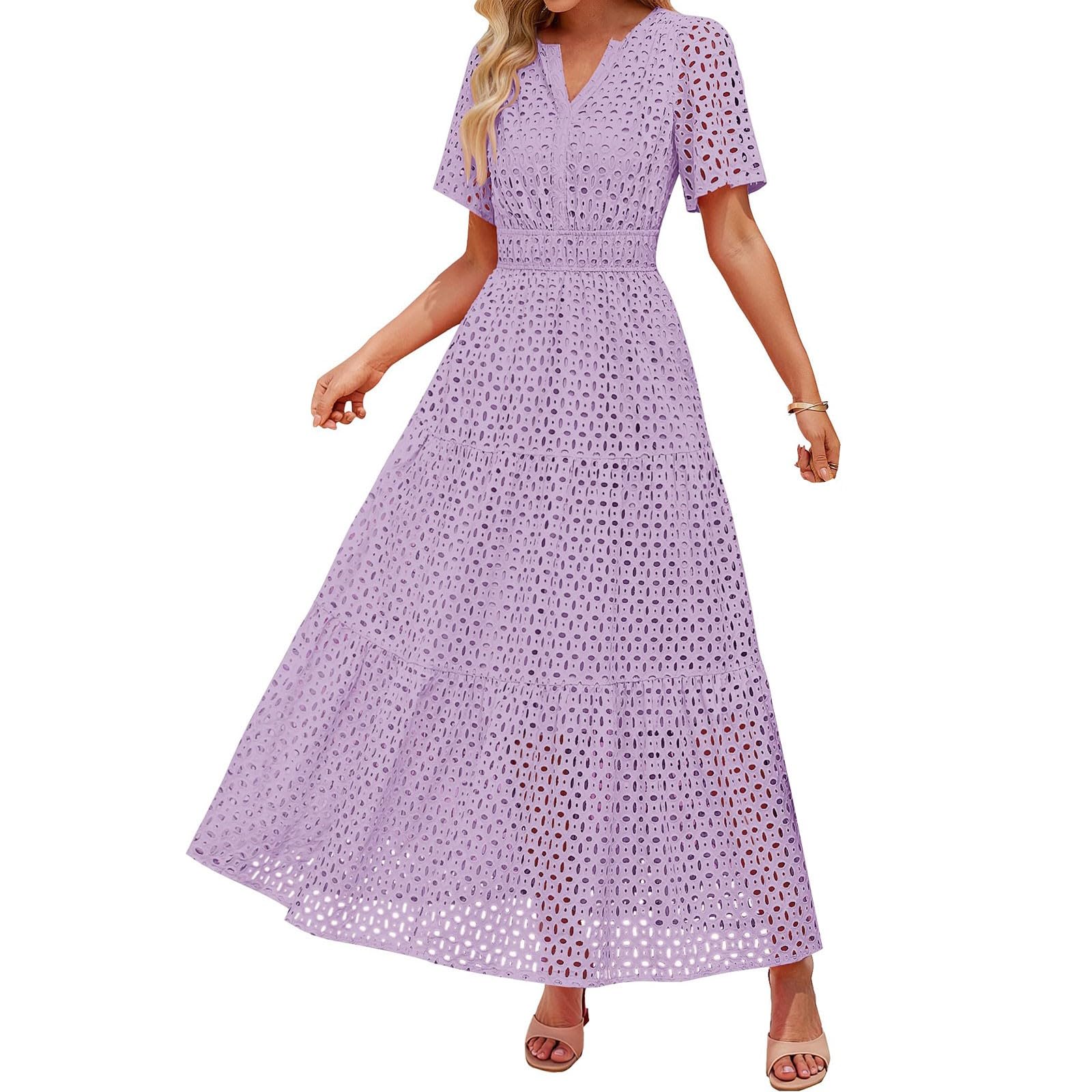Generisch Vestido Mujer Verano Lino Elegante Vestidos Damas Vestidos Diarios De Verano Hasta La Rodilla Vestido De Tirantes Vestido De Encaje Vestido Boho Adecuado Para El Hogar Y El Tiempo Libre