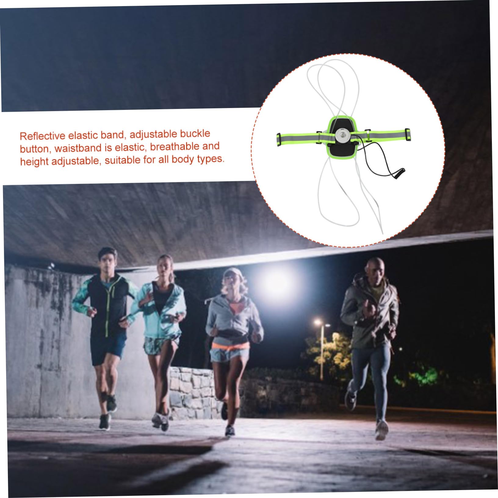 Sosoport LED-Warn-Schultergurt LED Sicherheitsweste Reflektierende Laufweste Wanderer reflektierende Armbänder Lauflicht für Läufer reflektierender Riemen reflektierende Ausrüstung Abs