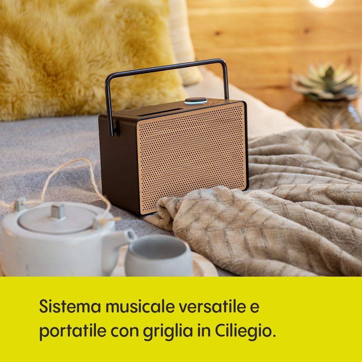 Pure Evoke Play Special Edition Sistema musicale portatile DAB+/FM radio Internet Spotify Connect Bluetooth nero legno
