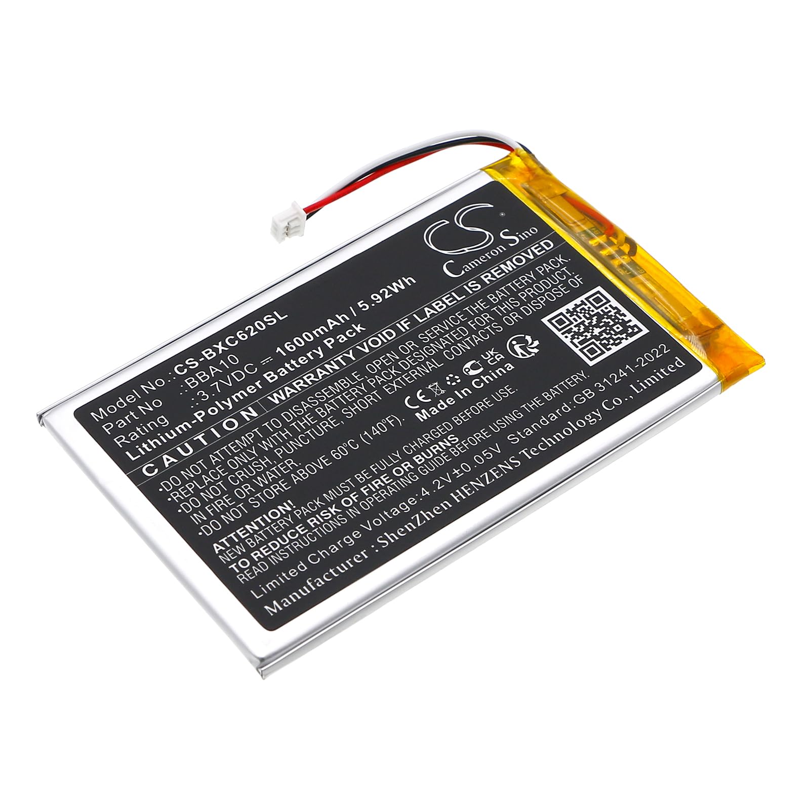 TECHTEK Batería 1600mAh Compatible con [Onyx] BOOX 60, BOOX i62M Victoria, i62ML sustituye 355585, BBA10