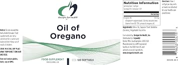Designs for Health Oil of Oregano Softgels - Oregano Oil Supplement with Highly Concentrated Carvacrol - Supports Intestinal Cleansing - Small Pills (120 Softgels)