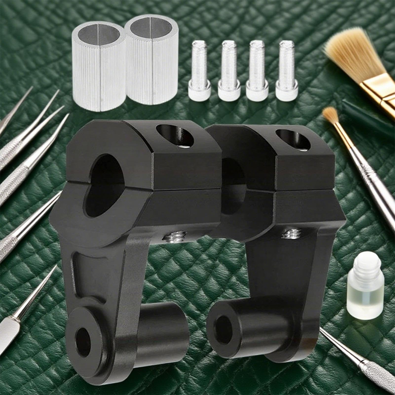 Generico Alza Manubrio Motocicletta | Rialzo con Morsetto Regolabile,Moto per Avventura Turismo Quad Tutto Stagione