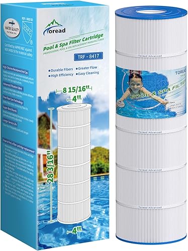 TOREAD Filtro de repuesto para piscina PA175, Hayward CX1750RE, C1750, Unicel C-8417, Filbur FC-1294, 25230-0175S, 817-0175P, Aladdin 27501, L x OD