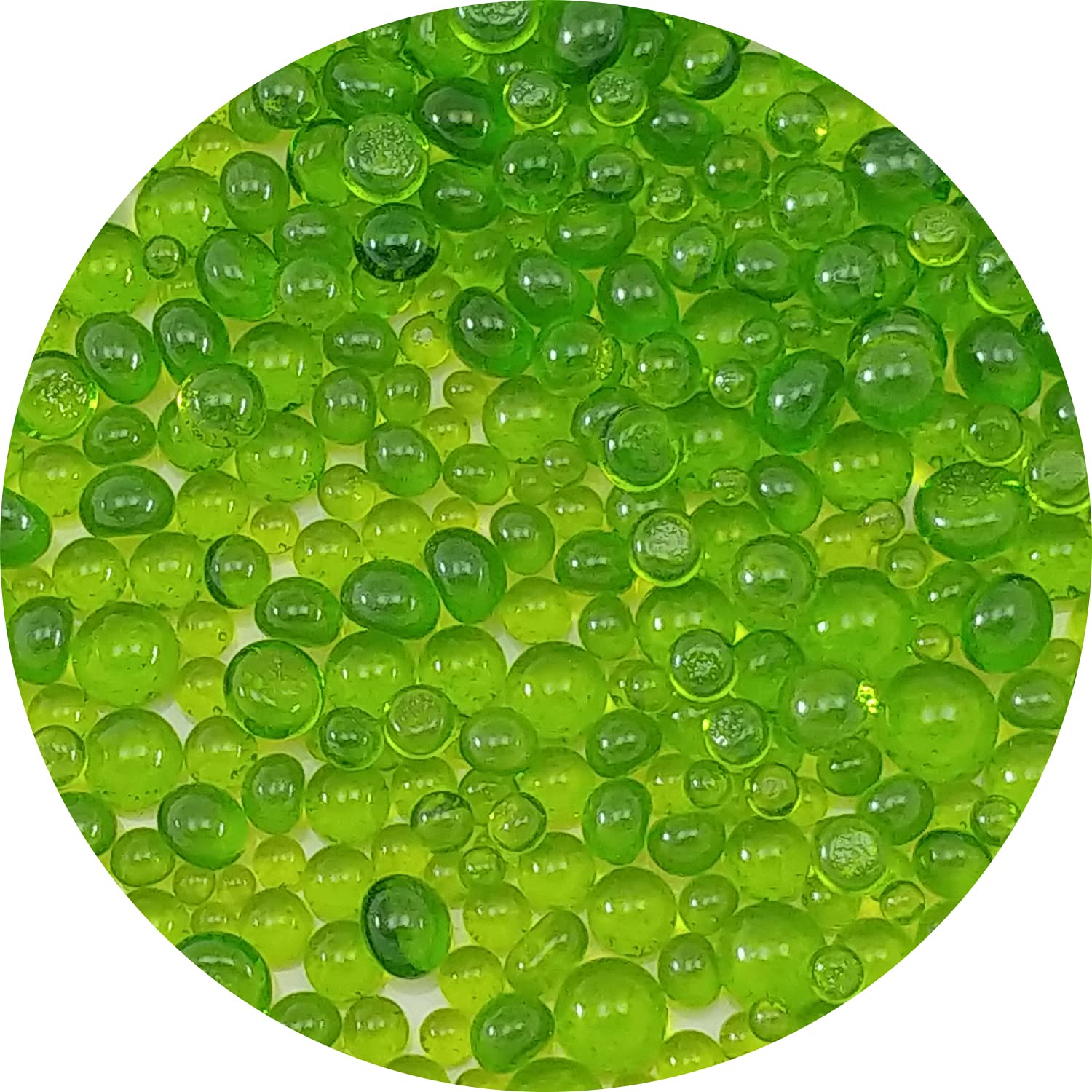 Spring Green Trans Frit Balls FB1426 COE 90 Glacial Art Glass-image-0