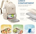 Sac à dos pour le déjeuner 16 Sac à dos pour ordinateur portable d'Inch avec boîte à déjeuner pour le travail de l'université Camping Picnics