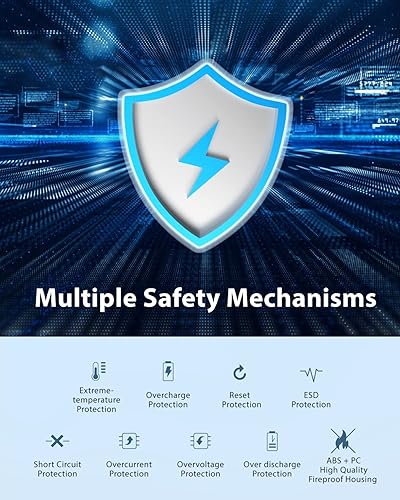 Miniatura 6 de Gigastone Paquete de 4 baterías de doble salida de 10000 mAh con salida USB-A de carga de 5 V/2 A, 10 W y entrada USB-C 5V/2A, con pantalla LED,